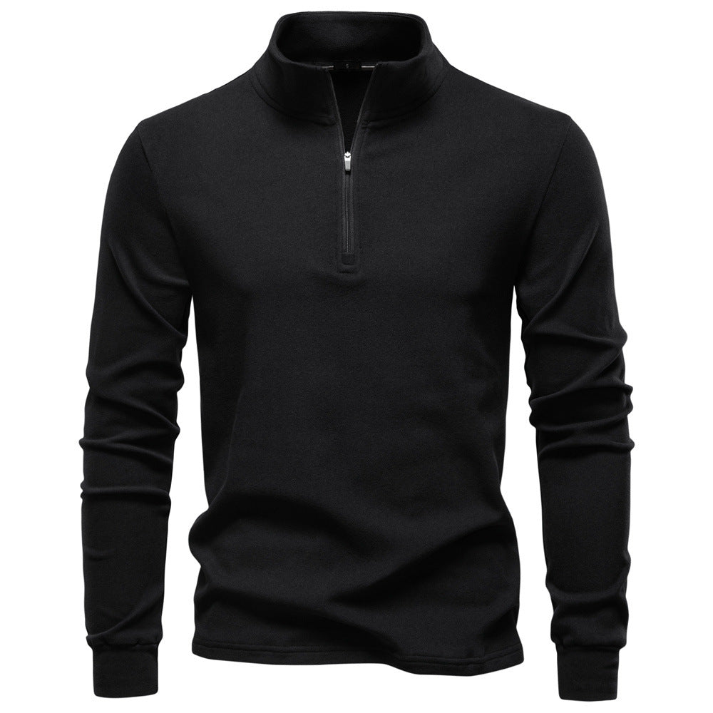 Herren funktionaler Sweatshirt mit hohem Kragen und kurzem Reißverschluss Echoarchiv