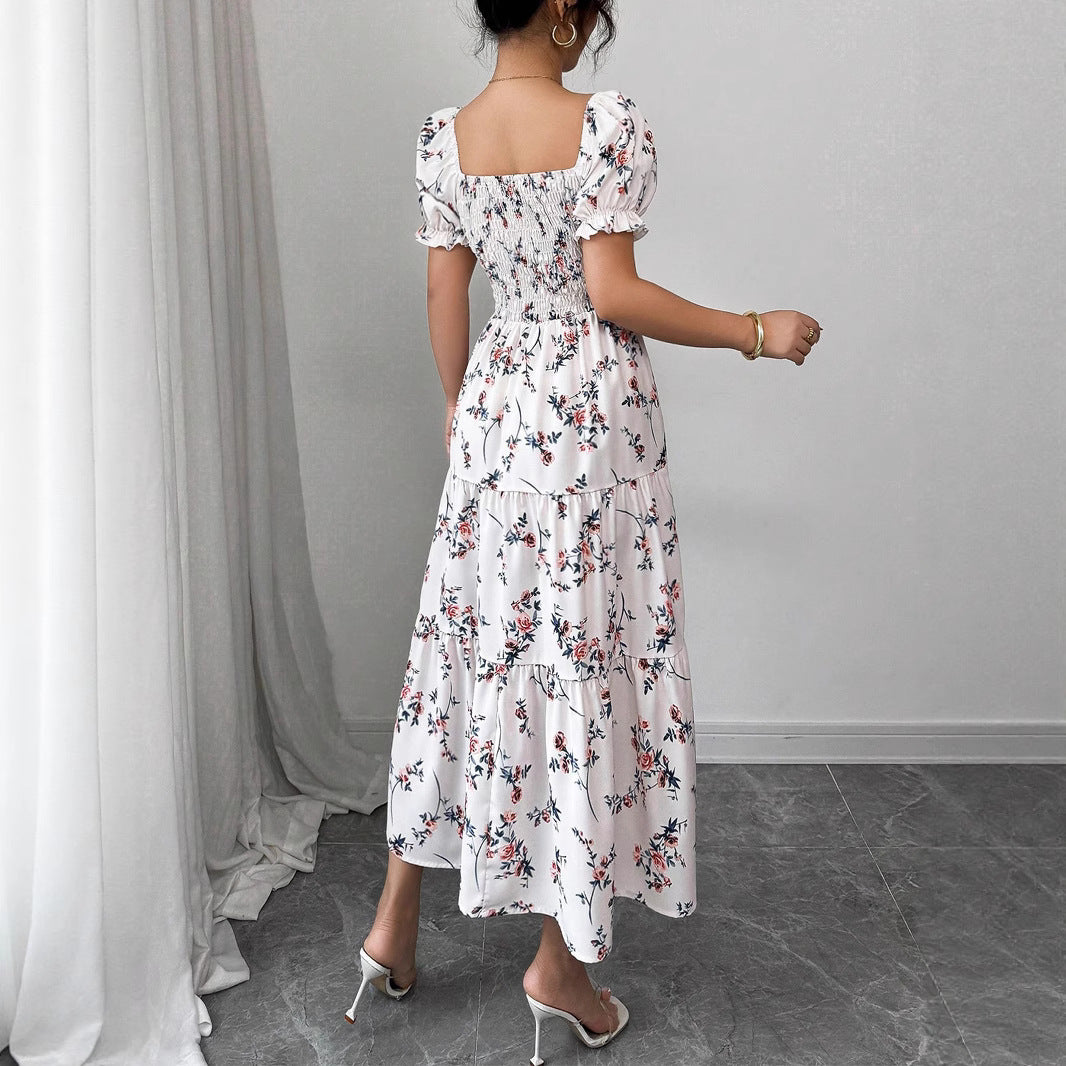Damen Maxi Kleid mit floralem Rüschendesign Echo Archiv