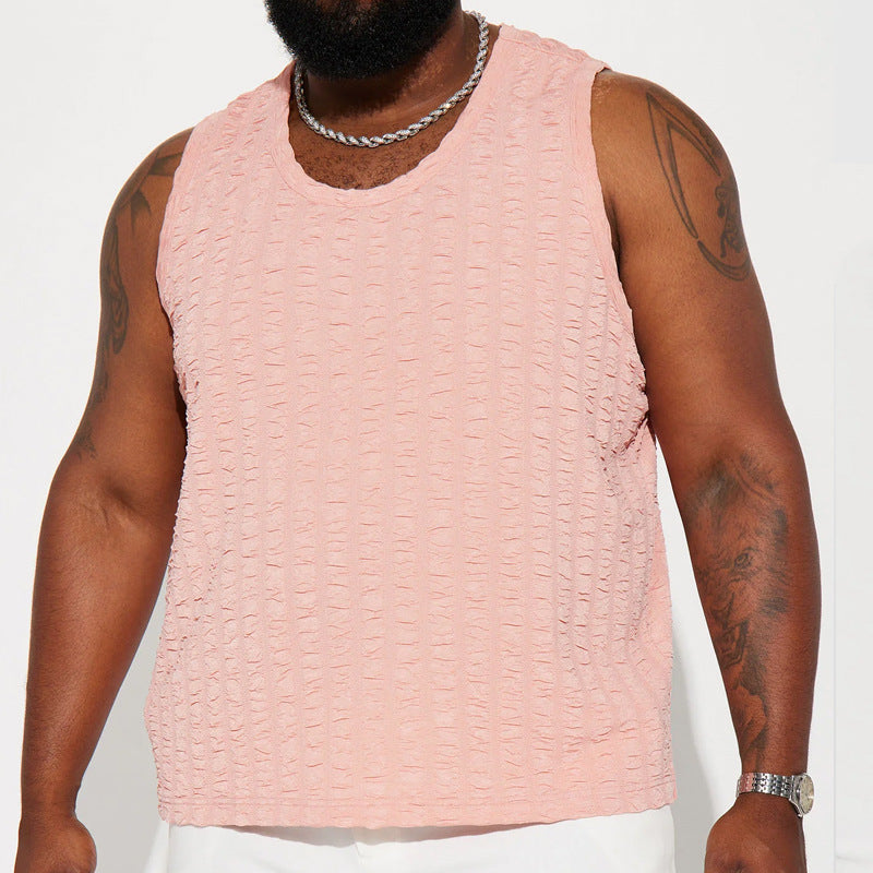 Herren lässiges Tanktop mit strukturiertem Design Echoarchiv