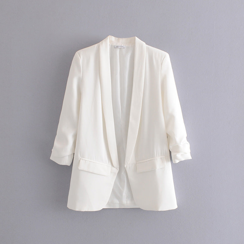 Damen nan taillierter Blazer mit Schalkragen und dreiviertelärmeln Echo Archiv