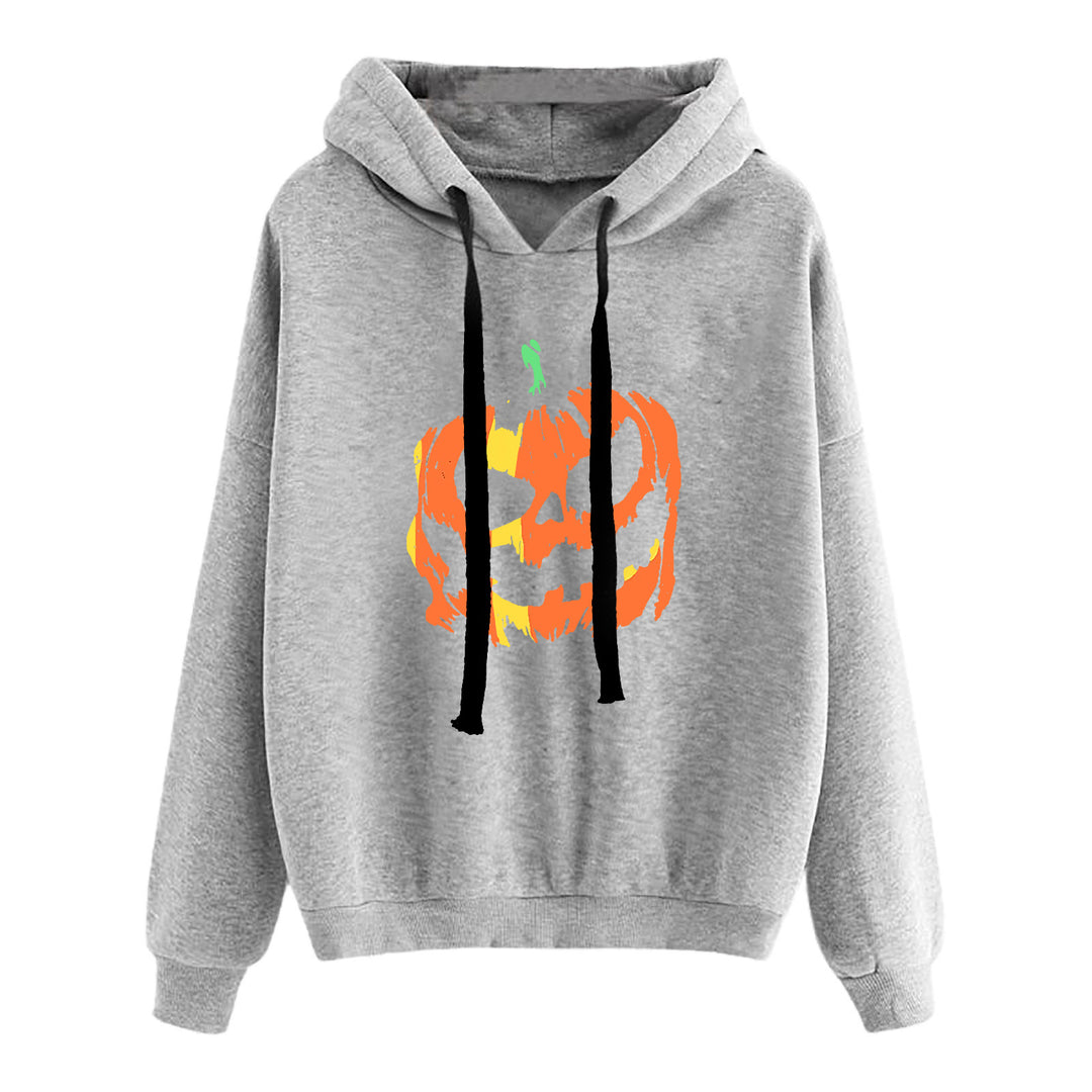 Damen lässiger Oversize Kapuzenpullover mit Herz‑und‑Pfotenprint, Kordelzug und gerippten Bündchen – Auréline