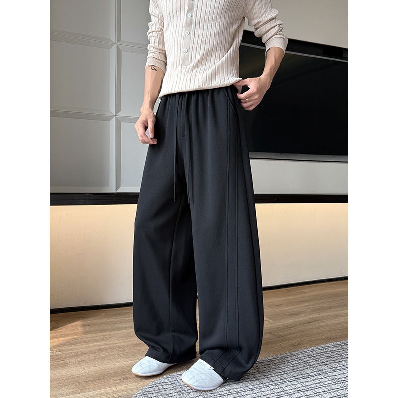 Herren Extraweite Relaxed-Loungehose aus atmungsaktivem Jersey mit Kordelzug Echo Archiv