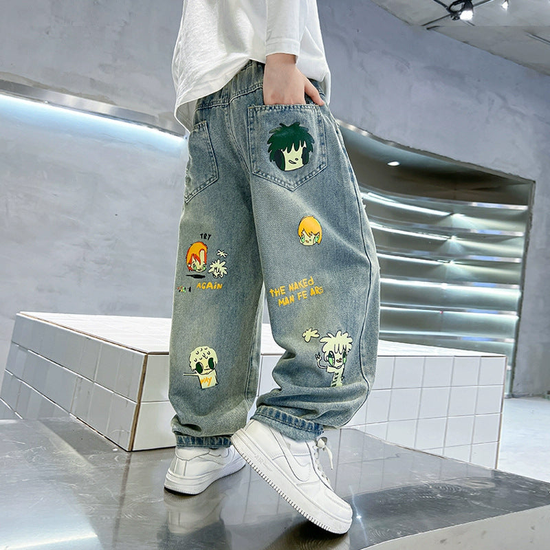 Unisex lässige Jeans mit bunten Graphics Echo Archiv