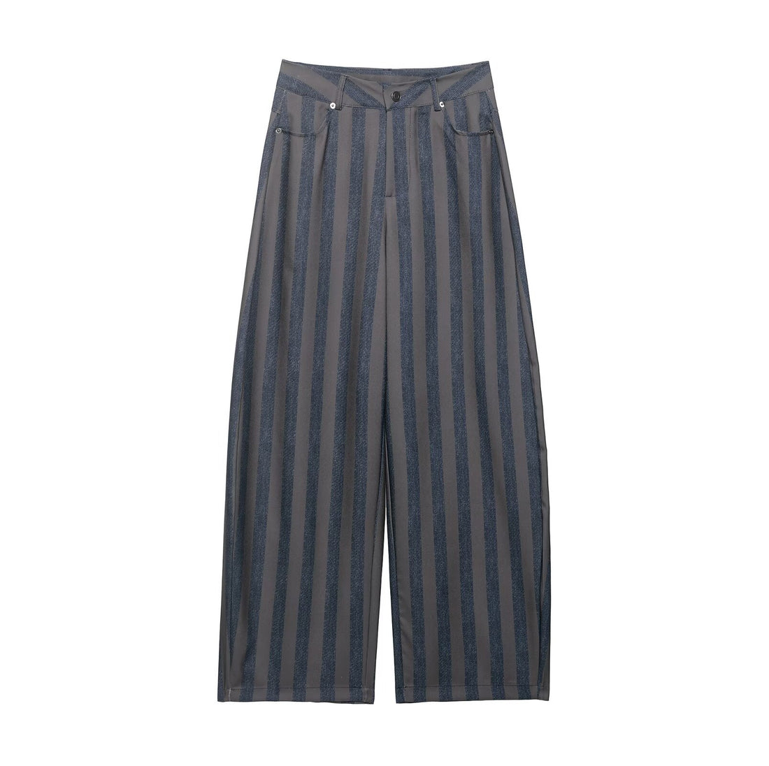 Damen Gestreifte Culotte-Hose mit hoher Taille und weitem Bein Echo Archiv