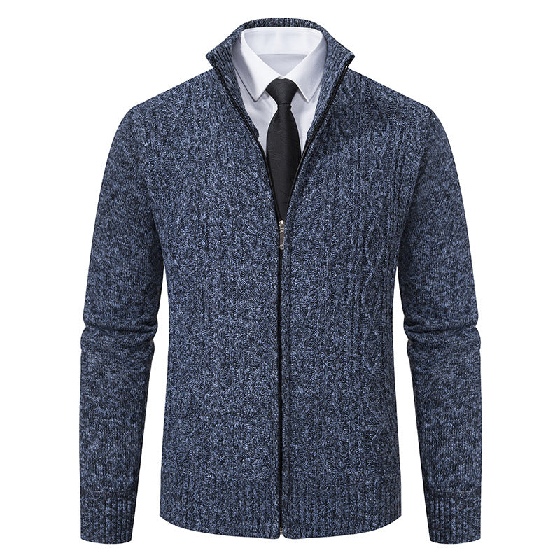 Herren Strickjacke mit hohem Kragen und Reißverschluss Echoarchiv