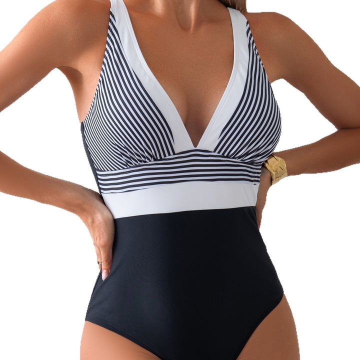 Damen Eleganter Badestrumpf mit tiefem V-Ausschnitt Echo Archiv