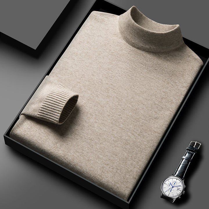 Herren eleganter Pullover mit hochgeschlossenem Kragen Echoarchiv