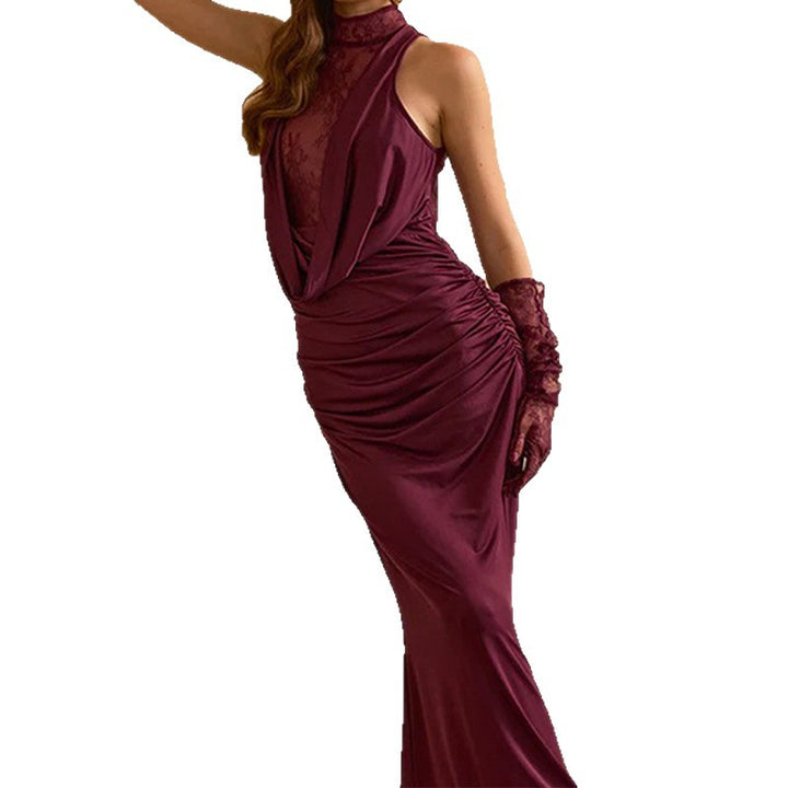 Damen elegantes Abendkleid mit Spitzenakzenten Echo Archiv