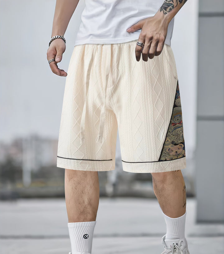 Herren modische Shorts mit kreativem grafischen Design Echoarchiv