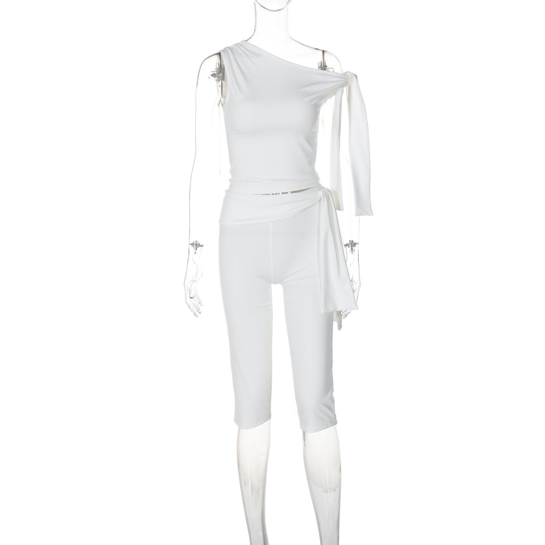 Damen Einseitiger Jumpsuit mit exklusiven Drapierungen Echo Archiv