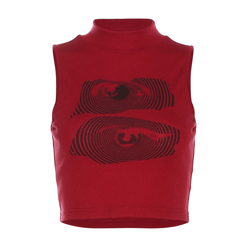 Damen Sportliches Crop-Top Echo Archiv