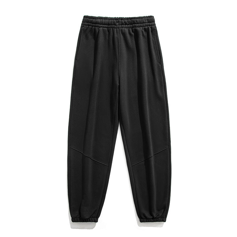 Herren Fleece-Jogginghose mit tapered Schnitt, elastischem Kordelbund & Knie-Paneelen Echoarchiv