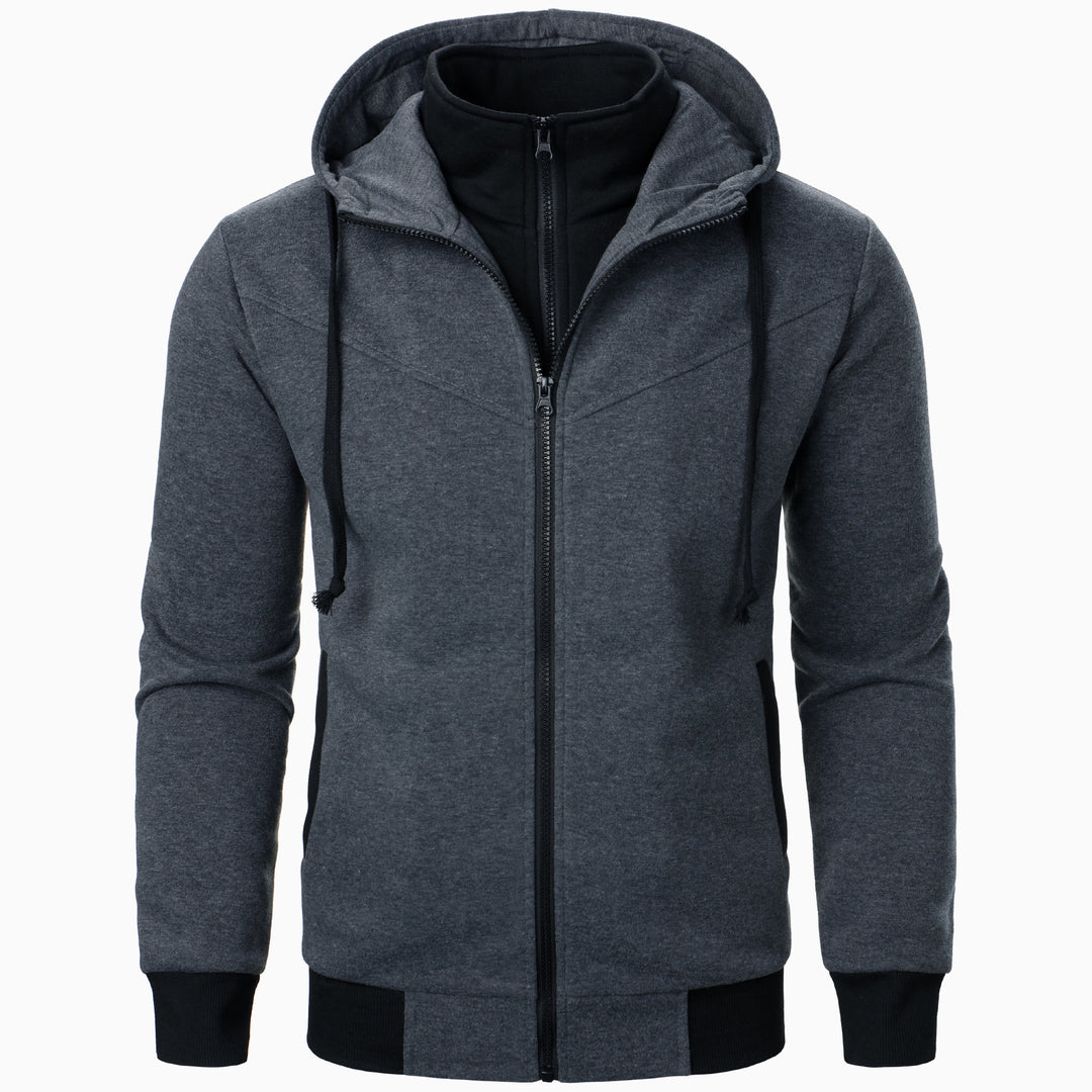 Herren Sportliche Kapuzenjacke mit Doppelschicht-Design und modernen Akzenten Echoarchiv