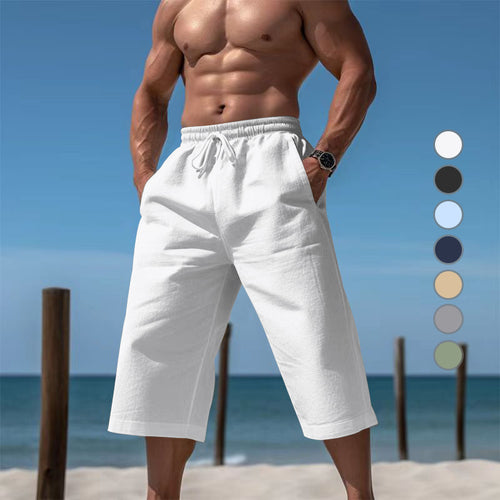 Herren nan lässige knielange Bermuda-Shorts mit elastischem Bund und Tunnelzug Echo Archiv