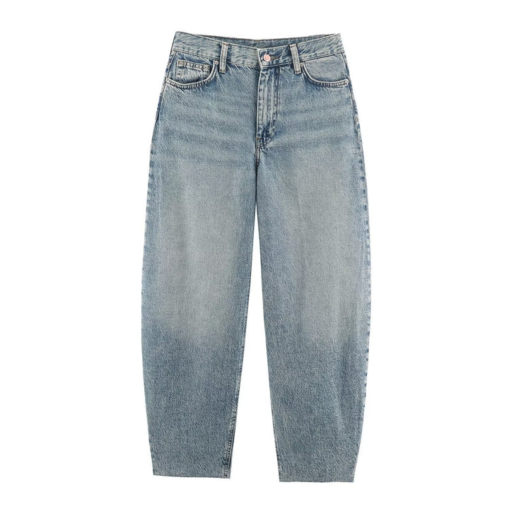 Damen Hochtaillierte Relaxed‑Fit Jeans mit konischem Bein Echo Archiv