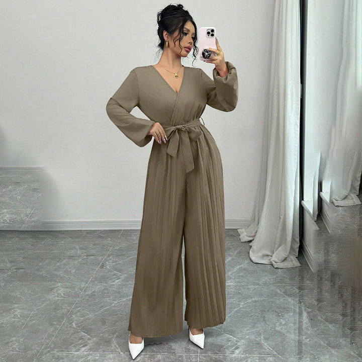 Damen Eleganter Plissee Jumpsuit Echo Archiv