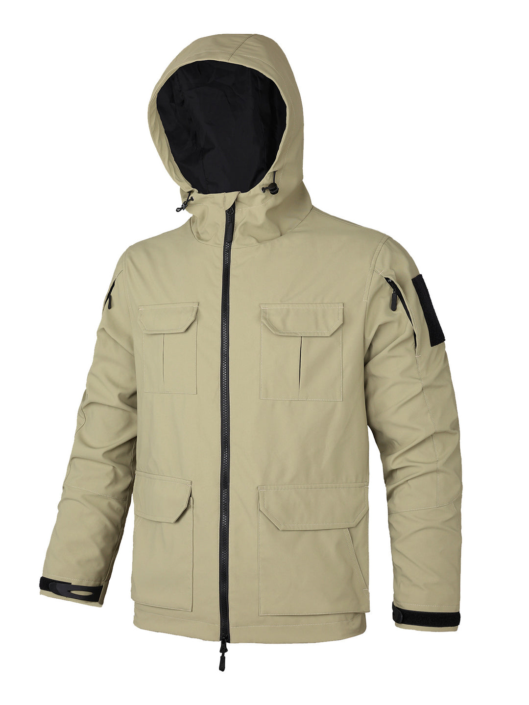 Herren  Kapuzen wasserabweisende Feldjacke mit mehreren Taschen mit Klappe und verstellbarem Zugkordel Echo Archiv