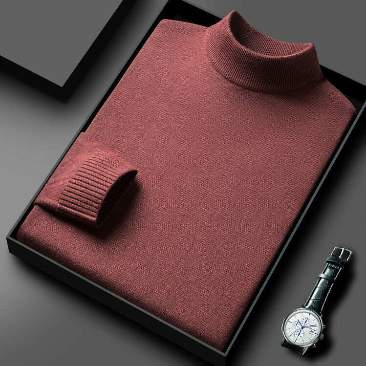 Herren eleganter Pullover mit hochgeschlossenem Kragen Echoarchiv