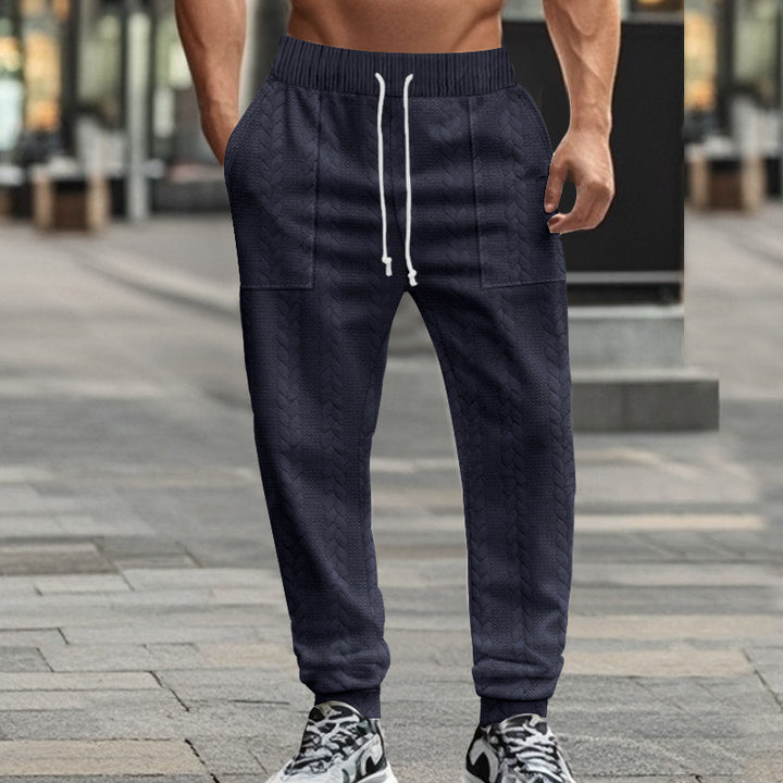 Herren Sportliche Jogginghose mit strukturiertem Design und elastischem Bund Echoarchiv