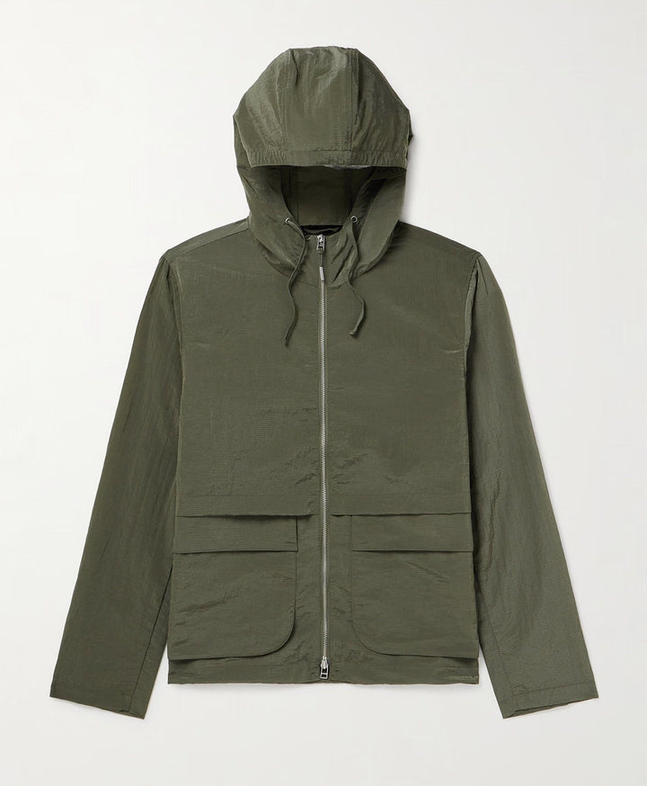 Herren leichte Outdoor-Jacke mit verstellbarem Kapuzenkragen und großen Taschen Echoarchiv
