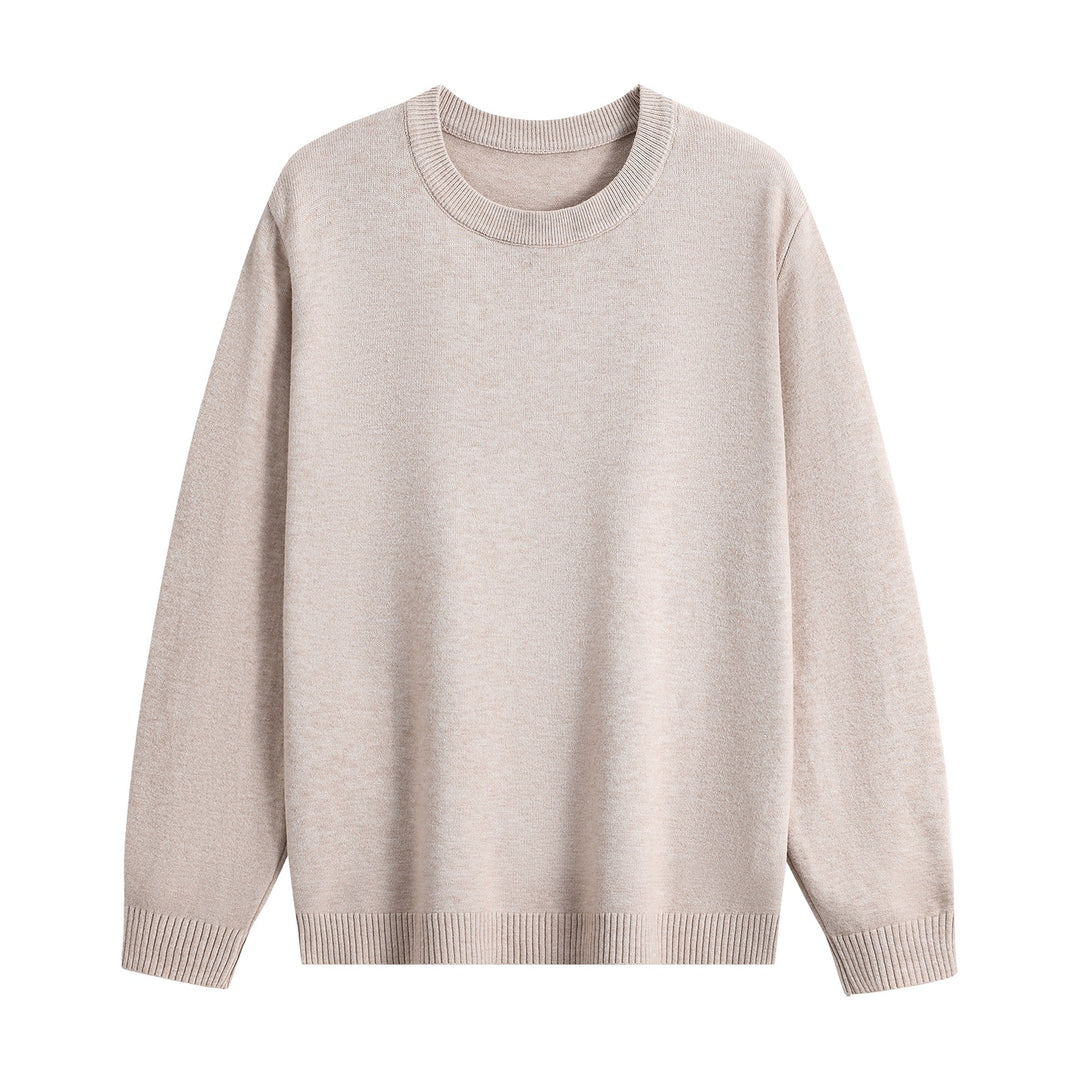 Unisex Oversize Rundhals-Pullover aus schwerer Baumwollmischung mit gerippten Bündchen Echoarchiv