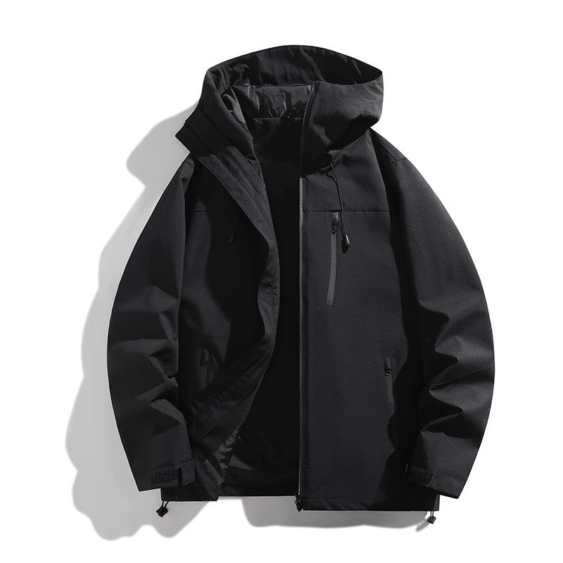 Damen technische Allwetterjacke mit vielseitigem Kapuzendesign und verstellbaren Belüftungsöffnungen Echoarchiv