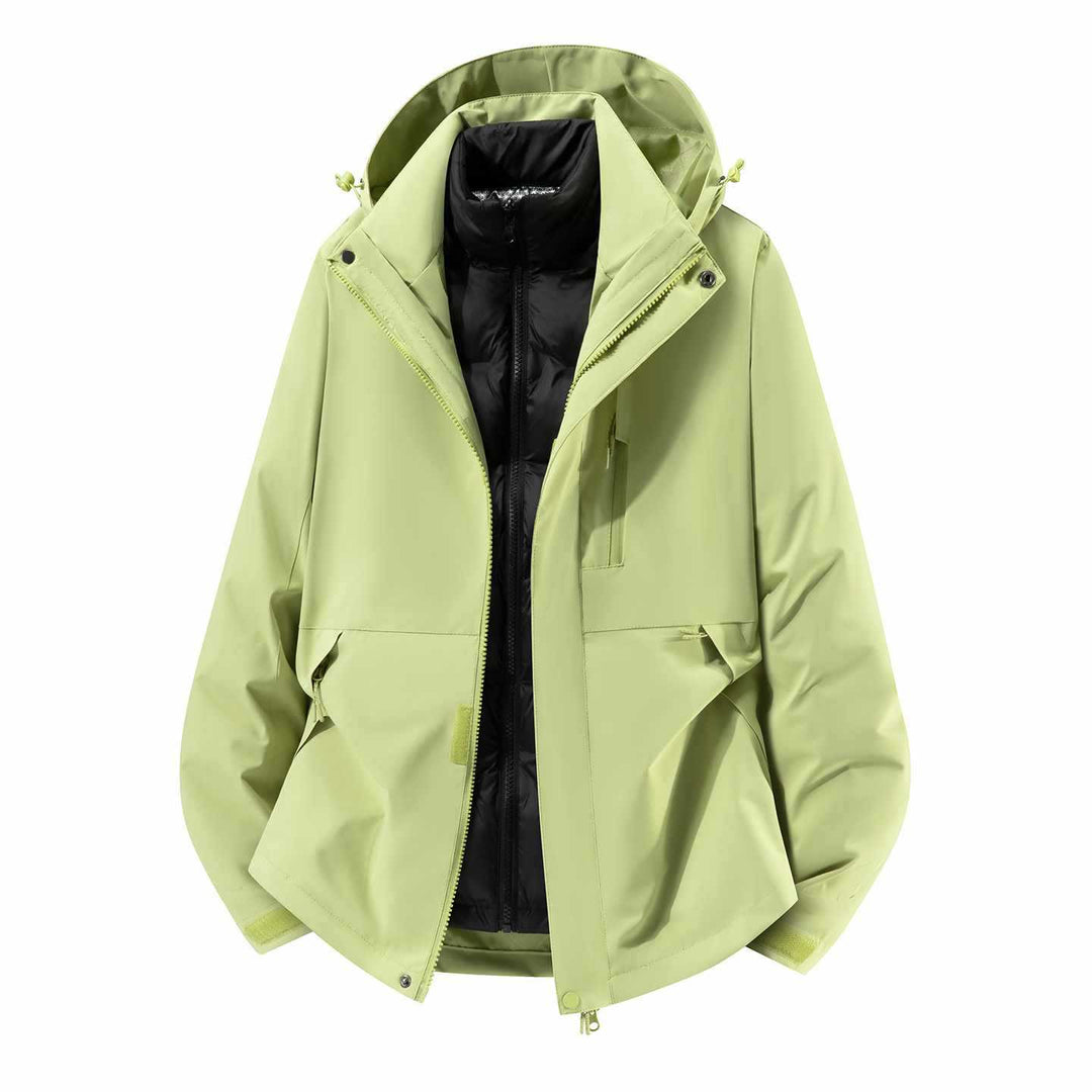 Herren Wasserfeste dreiteilige Winterjacke mit abnehmbarer Daunen-Innenjacke und Kapuze Echo Archiv