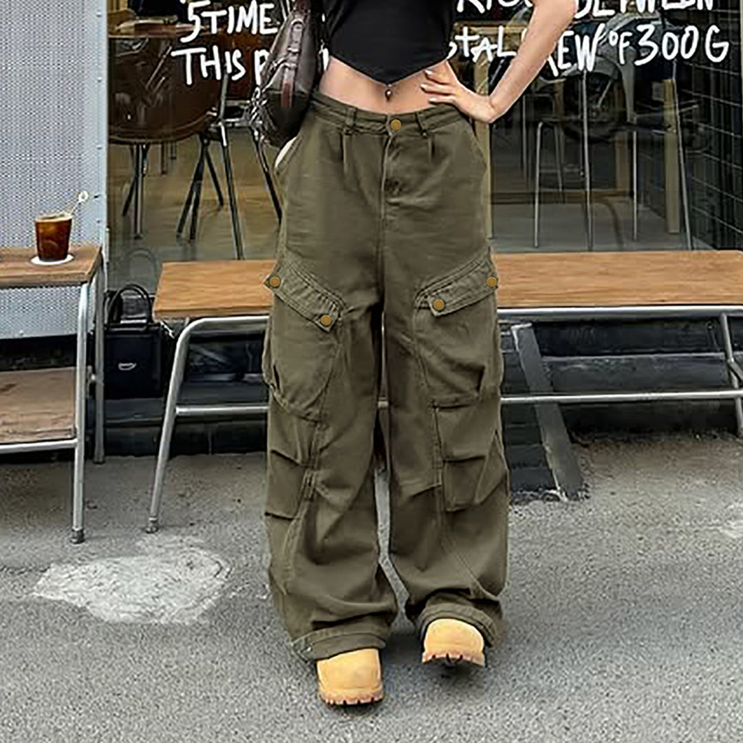 Damen Cargo-Hosen mit weitem Schnitt und mehreren Taschen Echo Archiv