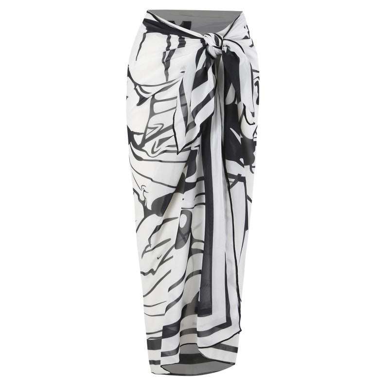 Damen Einteiler Badeanzug mit floralem Design und passendem Strandüberwurf Echo Archiv