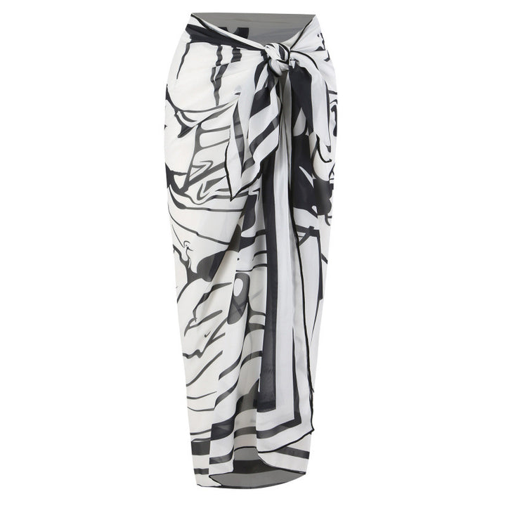 Damen Einteiler Badeanzug mit floralem Design und passendem Strandüberwurf Echo Archiv