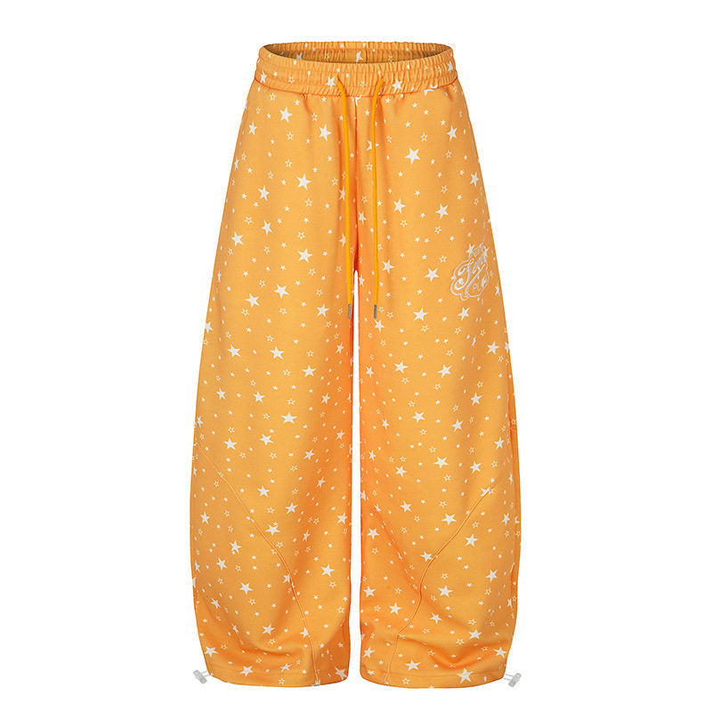 Damen Weite Palazzo-Loungehose mit Komfortbund, Tunnelzug und verstellbarem Saum Echoarchiv