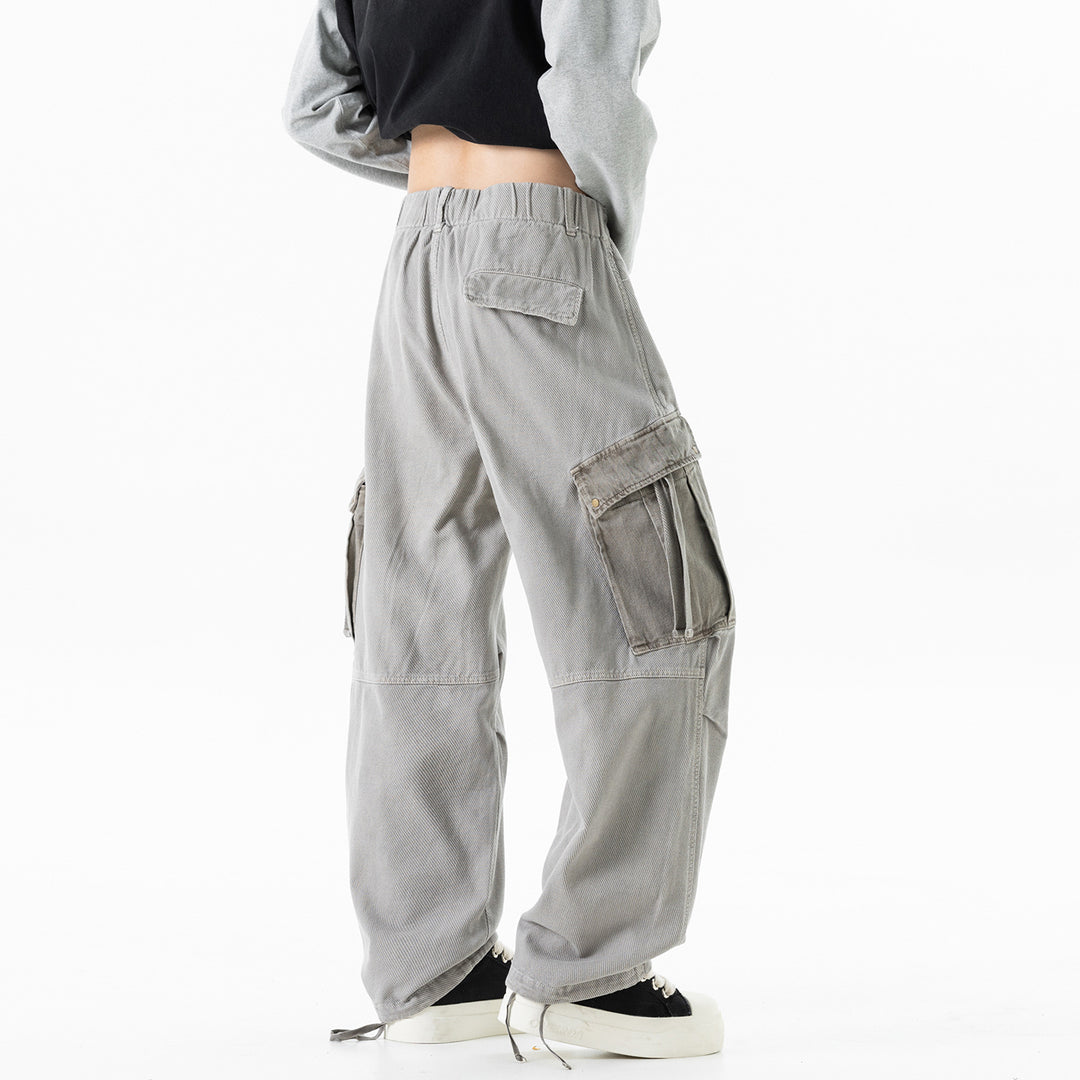 Herren Cargo-Hose mit Kordelbund, weitem Schnitt und Mehrfachtaschen Echo Archiv