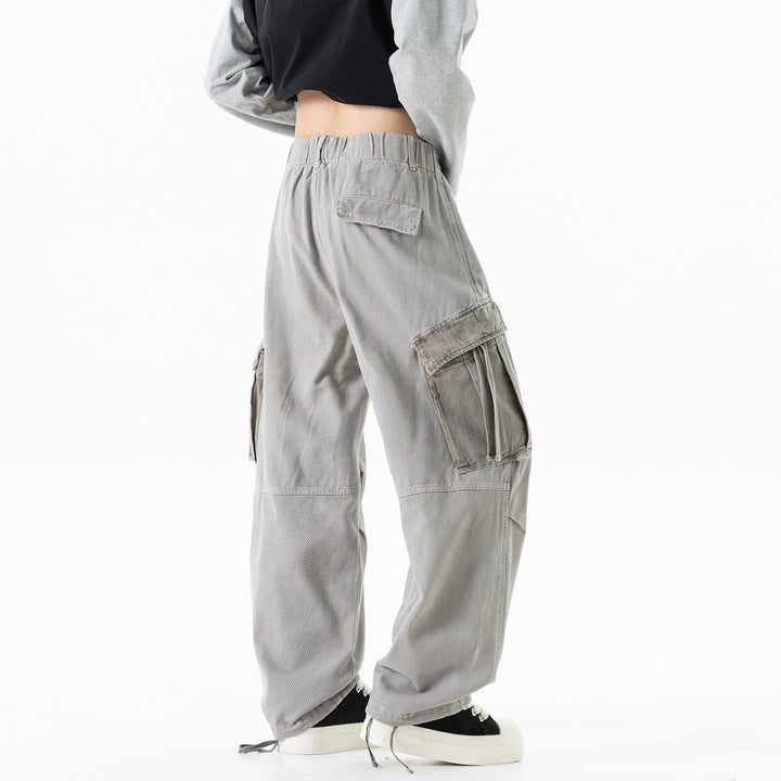 Herren Cargo-Hose mit Kordelbund, weitem Schnitt und Mehrfachtaschen Echo Archiv