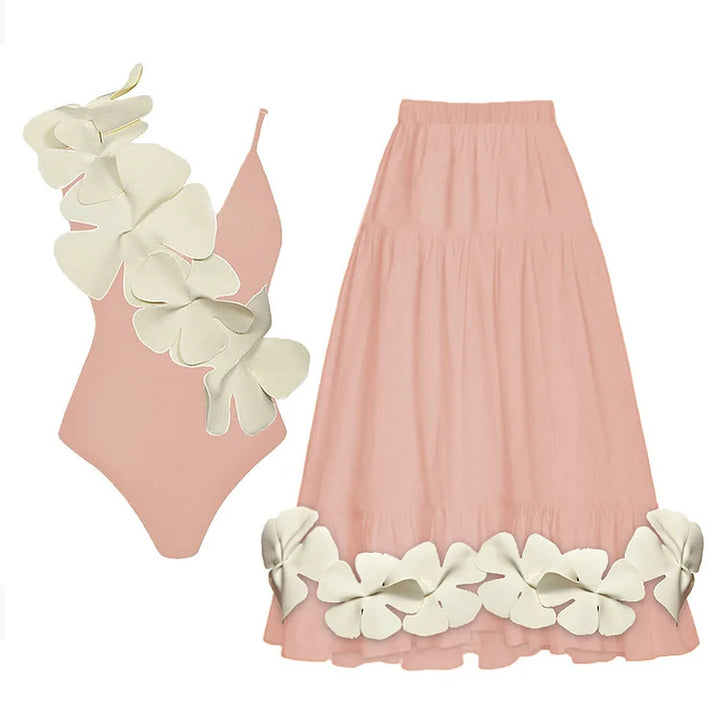 Damen eleganter Badeanzug mit floralem Design Echo Archiv