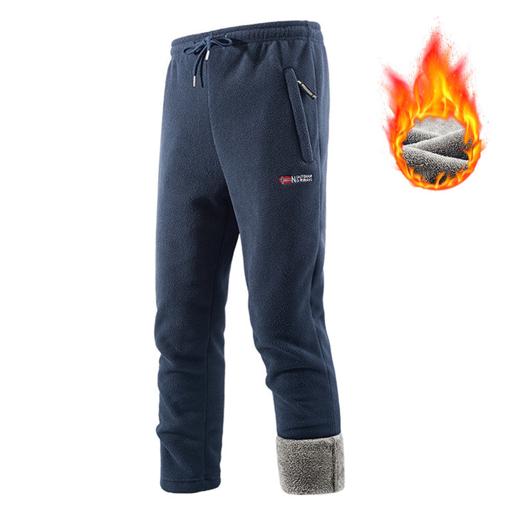 Herren Thermo‑Fleecehose mit hochfloriger Sherpa‑Innenfütterung und Reißverschlusstaschen – Sorevano