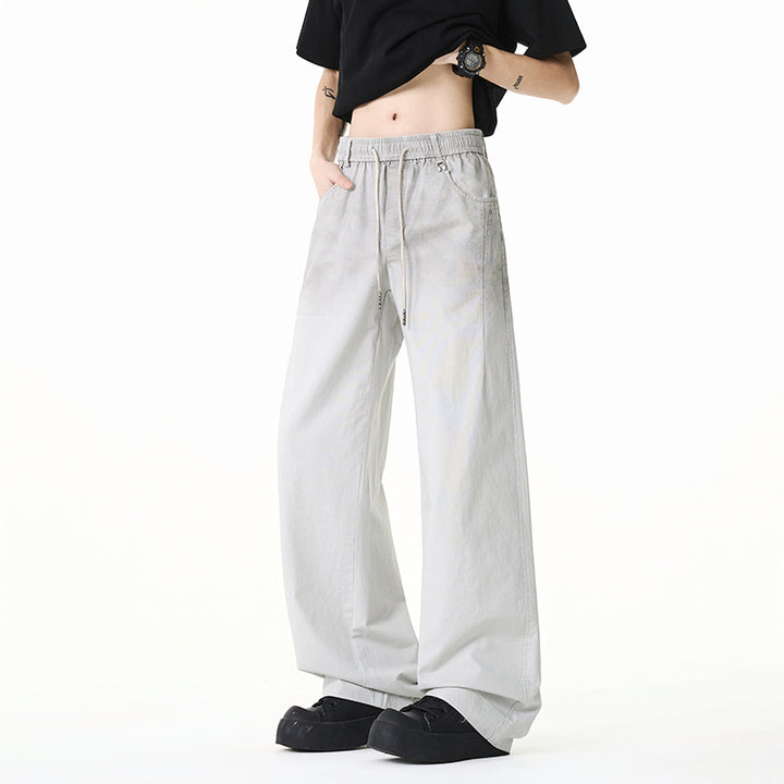 Damen Weite Baumwollmix-Hose im Baggy-Cut mit Tunnelzug und Oversized-Bein Echo Archiv