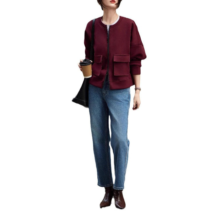 Damen Modische Oversized Sweatjacke Echoarchiv