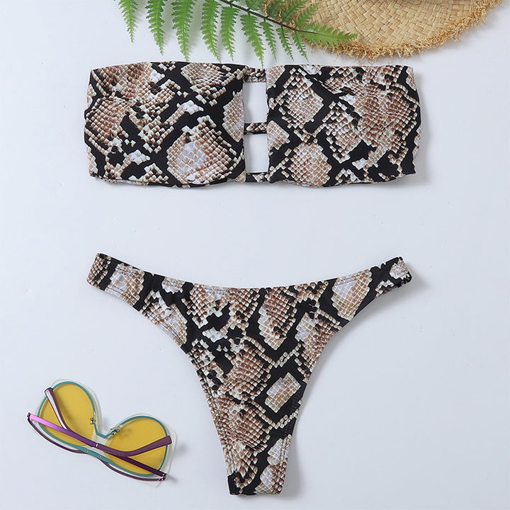 Damen Bandeau-Bikini-Set mit modischem Cut-Out Echo Archiv