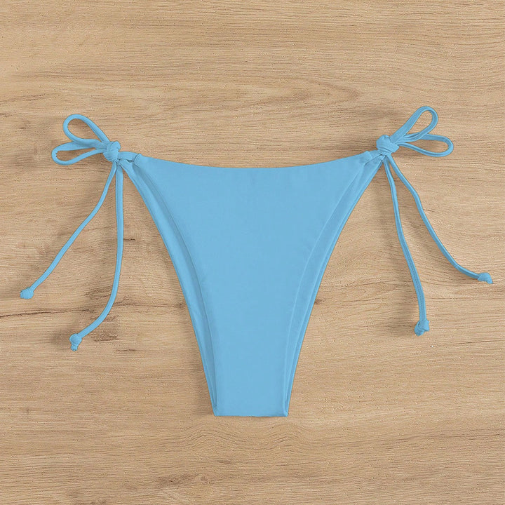 Damen Hoch geschnittene Bikini-Hose mit verstellbaren Bindebändern Echo Archiv