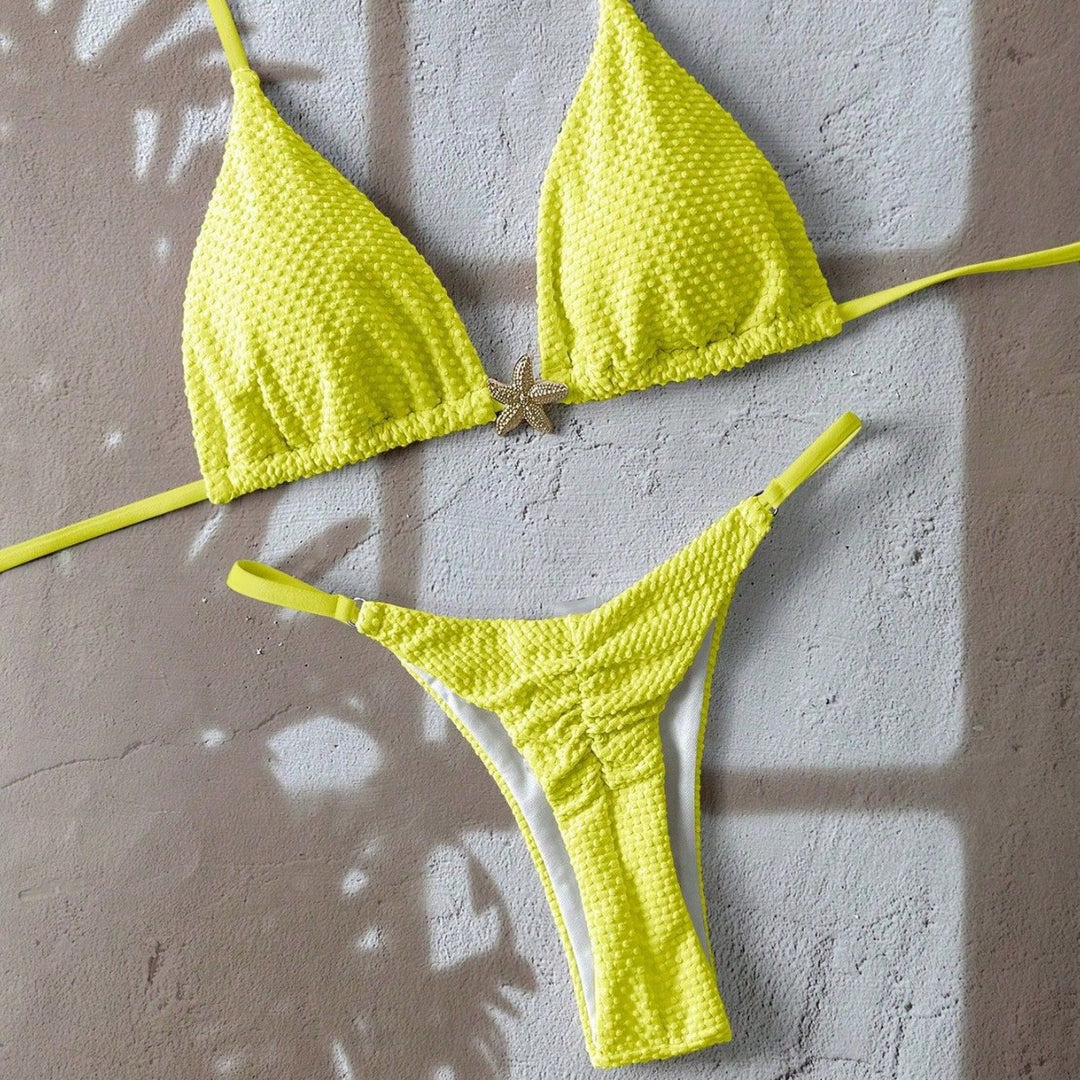 Damen Triangel-Bikini mit strukturiertem Stoff und maritimen Details Echo Archiv