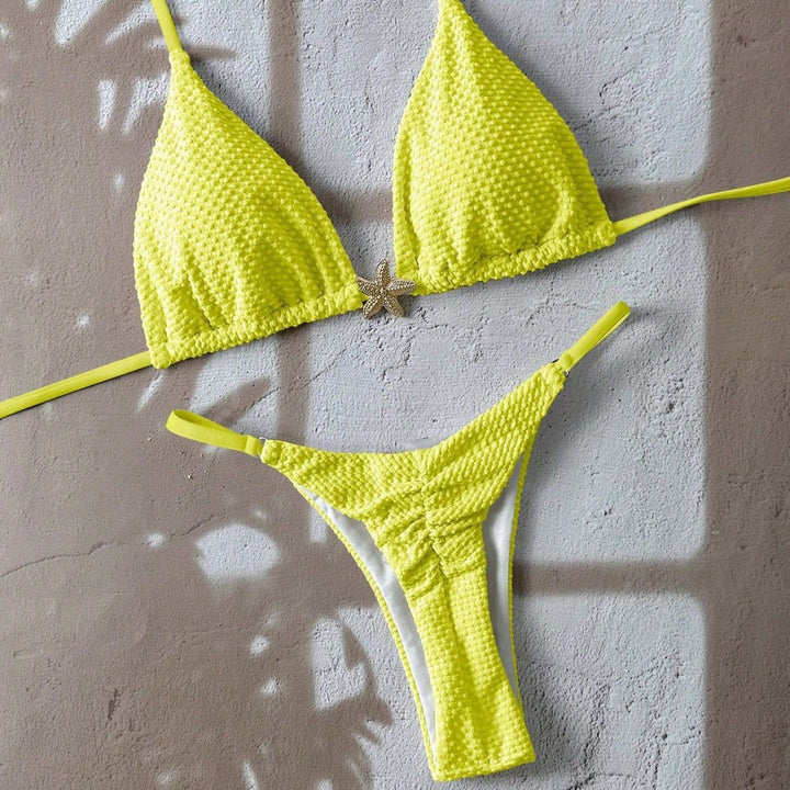 Damen Triangel-Bikini mit strukturiertem Stoff und maritimen Details Echo Archiv
