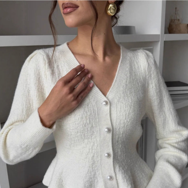 Damen Eleganter Strickcardigan mit hochgeschlossenem Kragen Echo Archiv