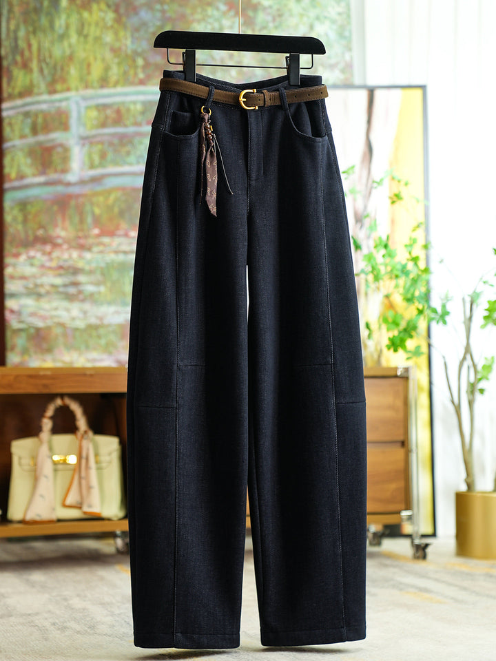 Damen Bequeme und modische Hose mit Gürtel Echoarchiv