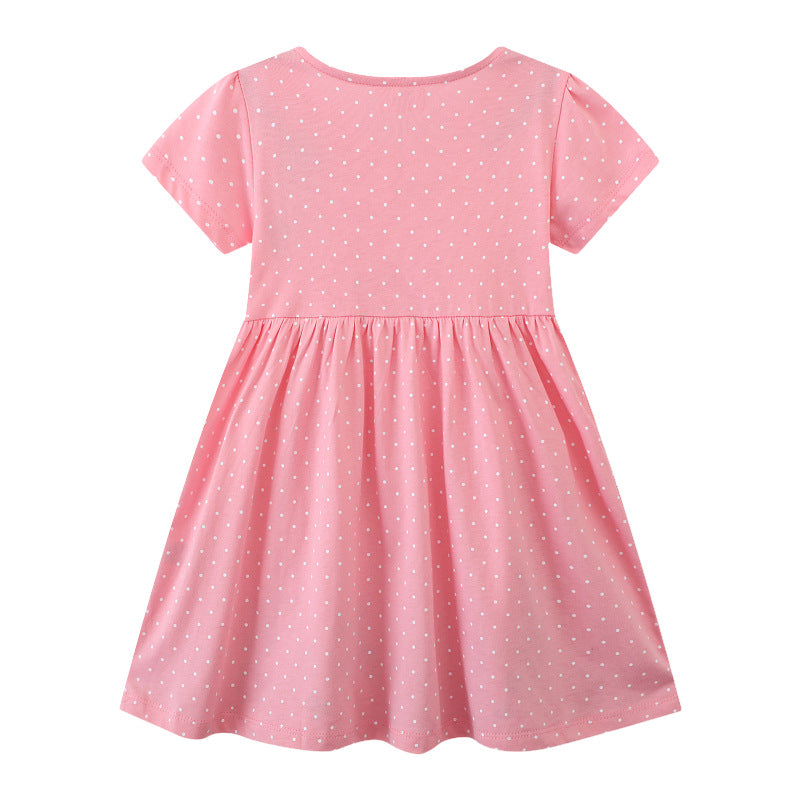 Mädchen Freizeitkleid mit bunten Tierapplikationen Echo Archiv