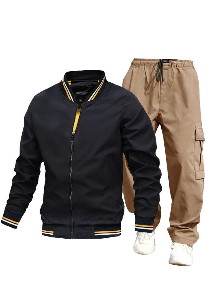 Herren Sportliche Jacke und Cargo-Hose Set Echo Archiv