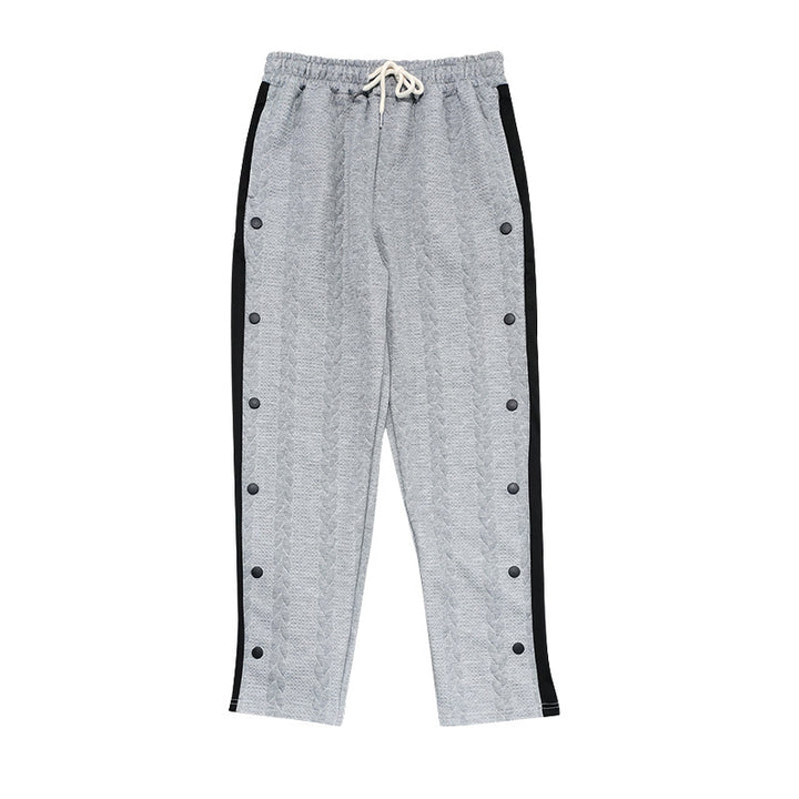 Herren Sportliche Chinohose mit seitlichen Druckknopfdetails und elastischem Bund Echoarchiv