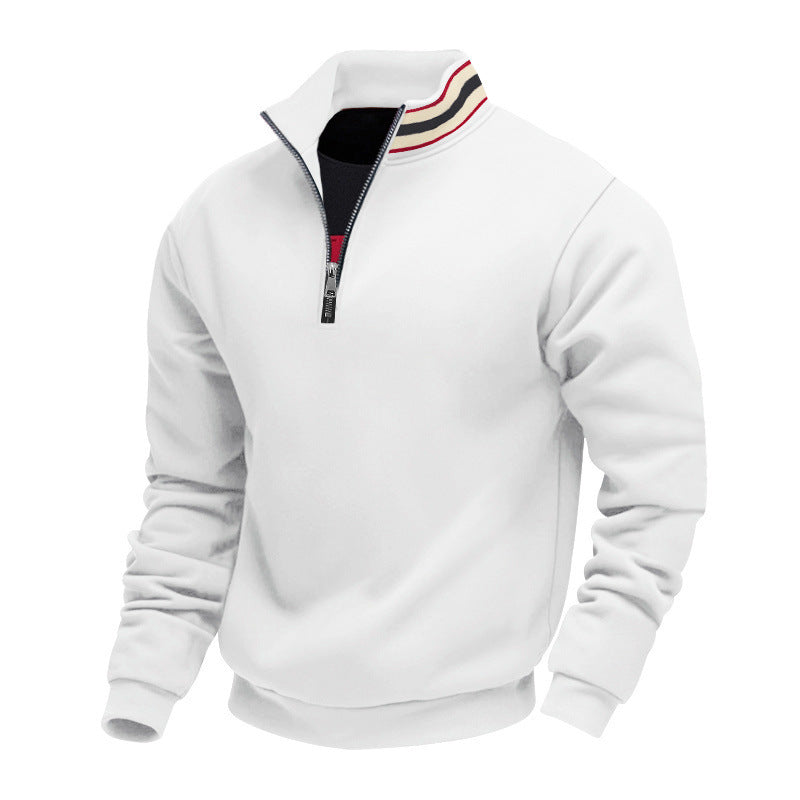 Herren nan Halbzip-Sweatshirt mit sportivem Ringkragen und weichem Fleece-Innenfutter Echo Archiv