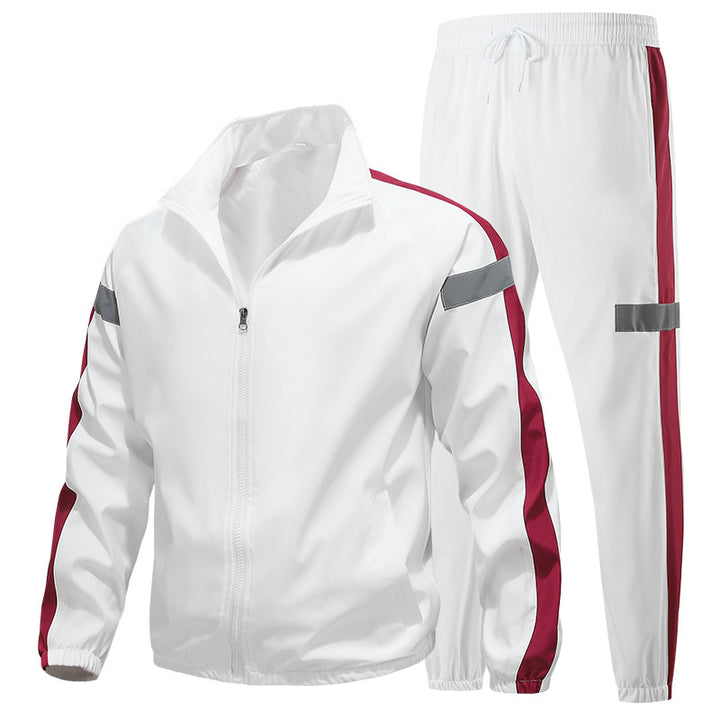 Herren Sportliches Trainingsanzug-Set mit Reißverschlussjacke, Jogginghose und reflektierenden Einsätzen Echo Archiv