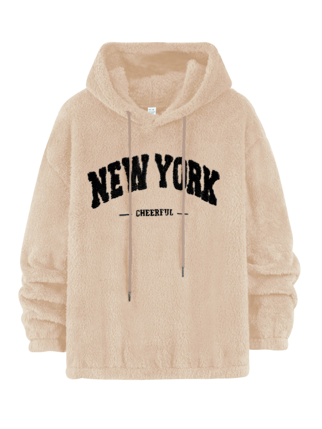 Unisex nan kuscheliger Plüsch-Hoodie mit Chenille-Logo, Kapuze und elastischem Saum Echo Archiv