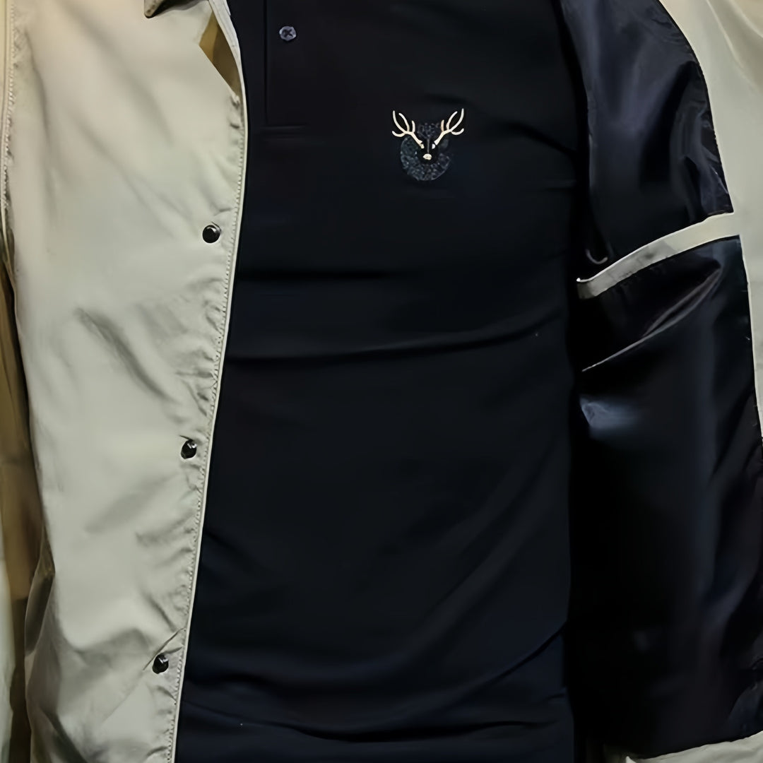 Herren Leichte Coachjacke mit Druckknopfleiste, Hemdkragen & windabweisender Mikrofaser Echoarchiv